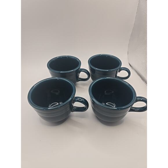 Set of 4 Fiesta Homer Laughlin Juniper Coffee Tea Cups Mugs - Picture 1 of 3